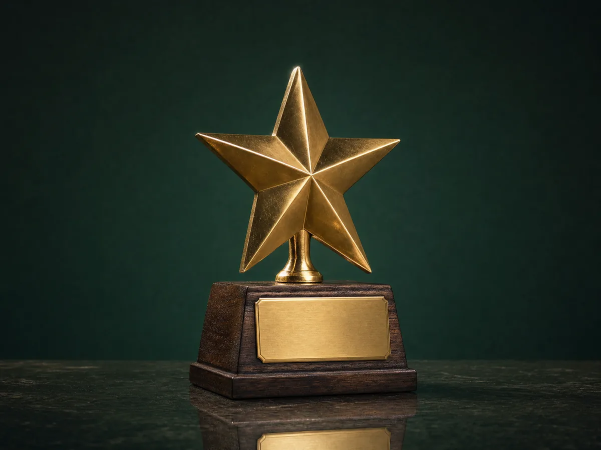 Prix individuel en forme d'étoile, visuel d'illustration